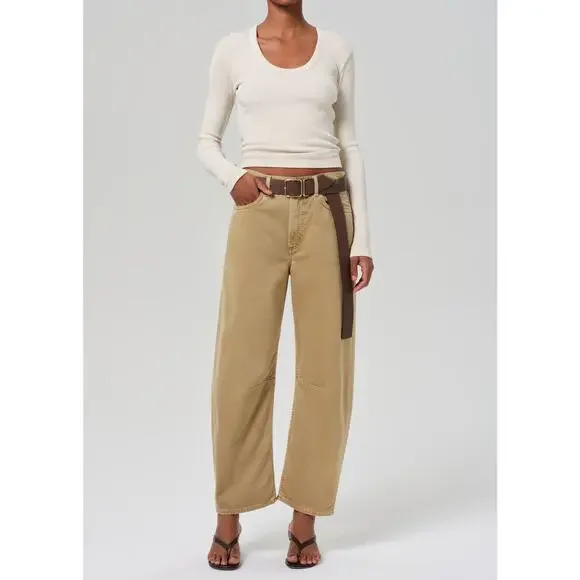 Citizens Of Humanity Tan Straight Leg Jeans - Picture 1 of 16